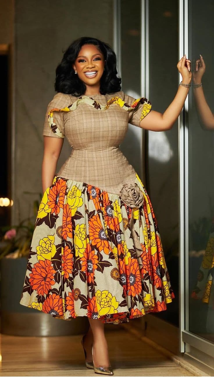 Ankara Print Maxi Dress